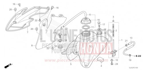 RESERVOIR A CARBURANT CRF50FP de 2023